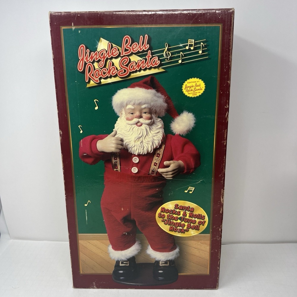 Jingle Bell Rock Santa Claus Animated Dancing Musical 1998 First Edition Plush - Picture 8 of 16